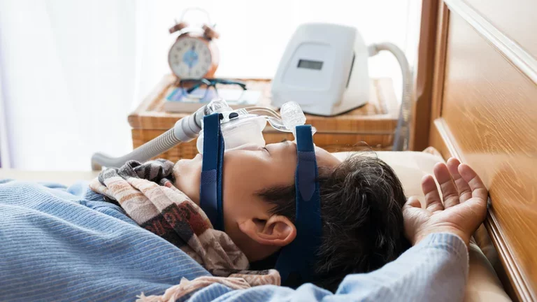 Man with CPAP